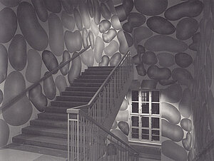 Installation im Stiegenhaus der Donau-Universität Krems-Stein