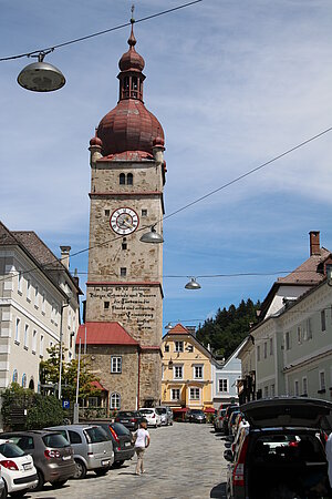 Waidhofen an der Ybbs, Stadtturm, im 13. Jahrhundert errichtet, 1535/42 um ein Geschoß erhöht
