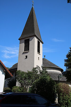 Grimmenstein, Filialkirche hl. Josef der Arbeiter, 1959/60 nach Plänen von Johann Petermair errichtet