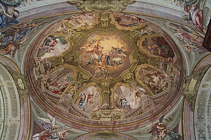 Kuppelfresko Mariae Himmelfahrt nach Entwurf von Antonio Beduzzi, 1713-18