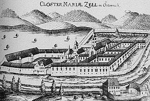 Klein-Mariazell, Kupferstich von Georg Matthäus Vischer, aus: Topographia Archiducatus Austriae Inferioris Modernae, 1672