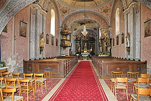 Grafenwörth, Pfarrkirche hl. Andreas, josephinischer Saalbau, 1791 errichtet