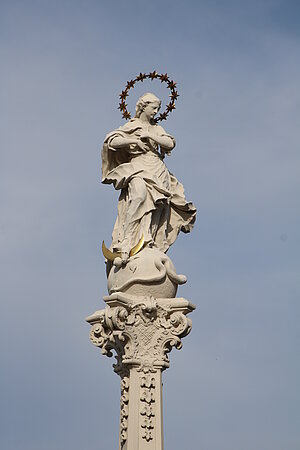 Hainburg, Mariensäule auf dem Hauptplatz, 1749 gestiftet