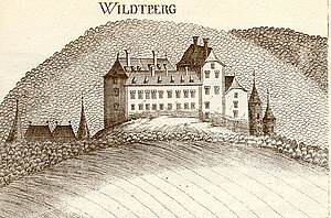 Schloss Wildberg, Kupferstich von Georg Matthäus Vischer, aus: Topographia Archiducatus Austriae Inferioris Modernae, 1672