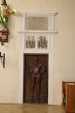 Weitersfeld, Pfarrkirche hl. Martin, Grabmal des Gebhard Velser Herr zu Prutzendorf, 1577