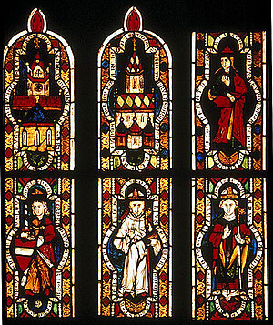 Stift Heiligenkreuz, Glasfenster im Brunnenhaus, 1280er Jahre