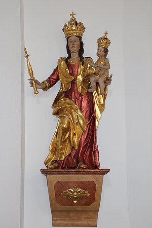 St. Martin am Ybbsfelde, Pfarrkirche hl. Martin, Madonna, um 1600 - in der ersten Hälfte des 18. Jahrhunderts barockisiert