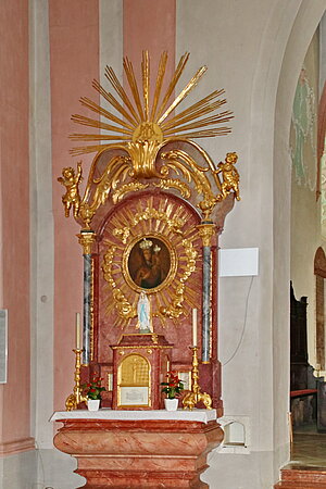 Haitzendorf, Pfarrkirche hl. Ulrich, linker Seitenaltar