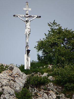 Falkenstein, Kruzifix, Bekrönung des Kalvarienberges,  19. Jh.