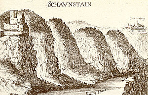 Burg Schauenstein, Kupferstich von Georg Matthäus Vischer, aus: Topographia Archiducatus Austriae Inferioris Modernae, 1672