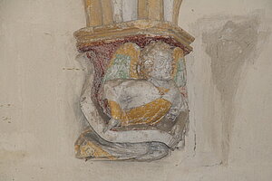 Imbach, ehem. Dominikanerinnenkirche Mariae Geburt, heute Pfarrkirche Katharinenkapelle, um 1345/50, Konsolfigur