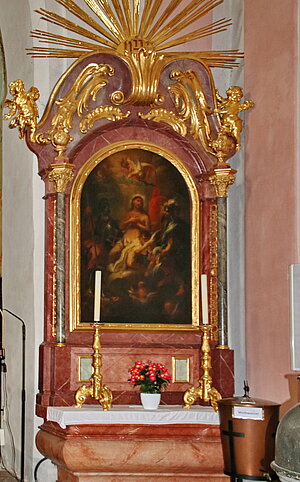 Haitzendorf, Pfarrkirche hl. Ulrich, Seitenaltar, um 1780-1790