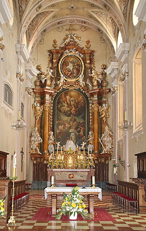 Kirchberg am Wagram, Pfarrkirche hl. Stephan, Hochaltar, frühes 18. Jh.