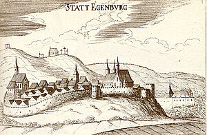 Eggenburg, Kupferstich von Georg Matthäus Vischer, aus: Topographia Archiducatus Austriae Inferioris Modernae, 1672