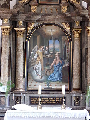 Emmersdorf, Hochaltar der Magdalenenkapelle, 1674, Altarbild von 1896