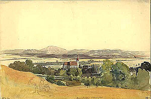 Thomas Ender, Petzenkirchen, Aquarell über Bleistift, um 1825/30