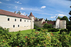 Waldreichs, Schloss Waldreichs, ab 1530 Um- und Ausbau zu Wasserschloss, nach Plünderung 1620 Wiederaufbau