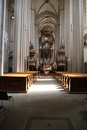 Stift Zwettl, Stiftskirche Mariae Himmelfahrt, gotische Hallenkirche mit Umgangschor