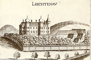 Lichtenau im Waldviertel, Kupferstich von Georg Matthäus Vischer, aus: Topographia Archiducatus Austriae Inferioris Modernae, 1672