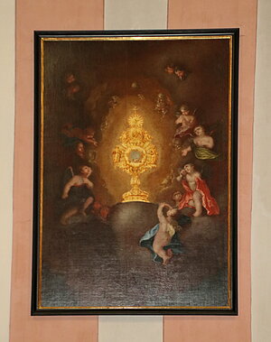 Haitzendorf, Pfarrkirche hl. Ulrich, Verehrung des Altarsakramentes, Werkstatt Martin Johann Schmidts (?), um 1790