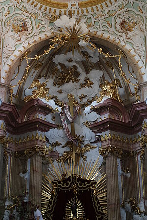 Pfarr- und Wallfahrtskirche Mariae Himmelfahrt, Hochaltar, Entwurf von Johann Ferdinand Herzendorf von Hohenberg
