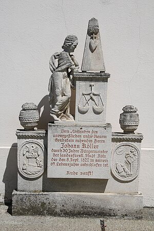 Retz, Pfarrkirche hl. Stephan, Grabmal für Bürgermeister Johann Köller 1822