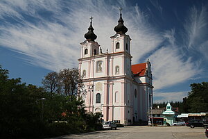 Maria Dreieichen, Pfarr- und Wallfahrtskirche Zur Schmerzhaften Muttergottes, 1744-50 nach Plänen von Leopold Wißgrill