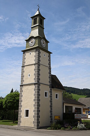 Wang, Ortsturm mit ehem. Gemeindekotter, auf dem Marktplatz, 1636