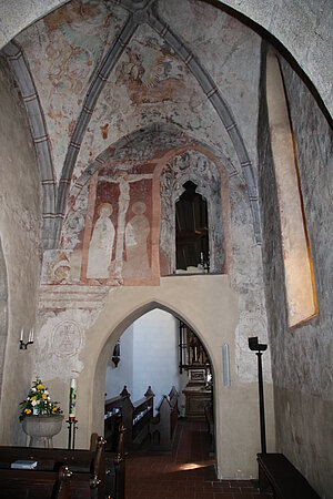 Gmünd, Pfarrkirche hl. Stephan, Fresken im Ostjoch des südlichen Seitenschiffes, 15. Jh.