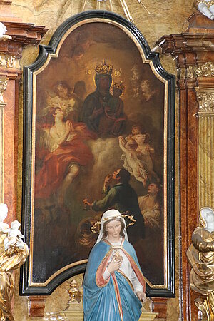 Horn, Filialkirche hl. Georg, Seitenaltar, Altarbild "Schwarze Madonna von Alt-Brünn", Martin Johann Schmidt, 1779