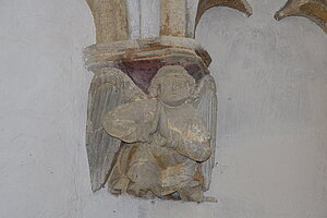 Imbach, ehem. Dominikanerinnenkirche Mariae Geburt, heute Pfarrkirche Katharinenkapelle, um 1345/50, Konsolfigur