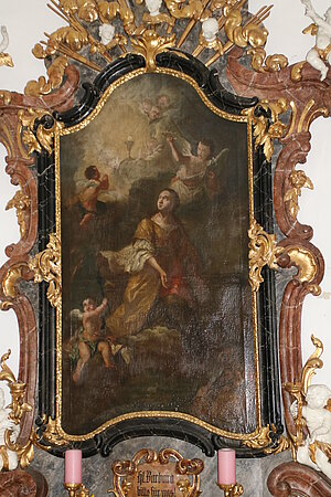 St. Valentin-Landschach, Pfarrkirche hl. Valentin, Altarbild hl. Barbara