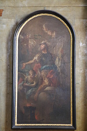 Euratsfeld, Pfarrkirche hl. Johannes d. Täufer, Hl. Florian, Seitenaltarbild von Martin Johann Schmidt, 1774