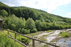 Klausen-Leopoldsdorf, Blick von der Hauptklause in den Stauraum