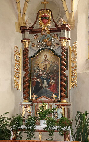 Rappottenstein, Pfarrkirche hll. Peter und Paul, spätbarocker Seitenaltar, 1757