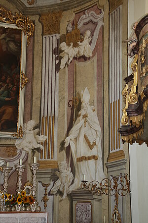 Maria Roggendorf, Pfarr- und Wallfahrtskirche Mariae Geburt, Apsisfresken, Alexander Rudroff, um 1800