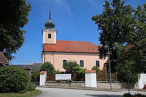 Eggern, Pfarrkirche hl. Ägyd, josephinische Saalkirche, 1792 geweiht