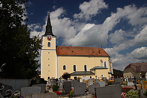 St. Oswald, Pfarrkirche St. Oswald, im Kern romanisch, Kreuzgratgewölbe, 1. Viertel 17. Jahrhundert