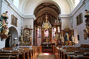 Altenmarkt, Pfarrkirche hl. Maria Magdalena, Blick in das Kircheninnere