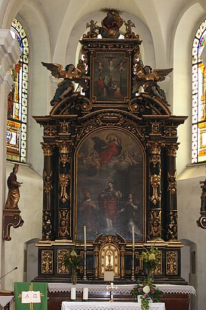 Schloss Artstetten, Pfarrkirche hl. Jakobus der Ältere, Hochaltar aus der Katharinenkirche in Kitzbühel, 1659