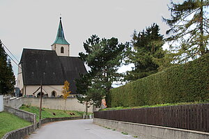 Tulbing, Pfarrkirche hl. Mauritius, spätgotische Wehrkirche, 1489