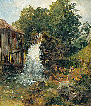 F. Gauermann, Sägemühle bei Miesenbach, vor 1830