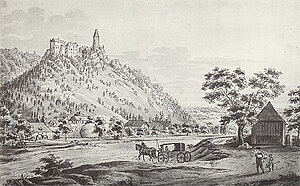 Schloss Seebenstein, Anton Köpp Edler v. Felsenthal, Zeichnung, 1810/14