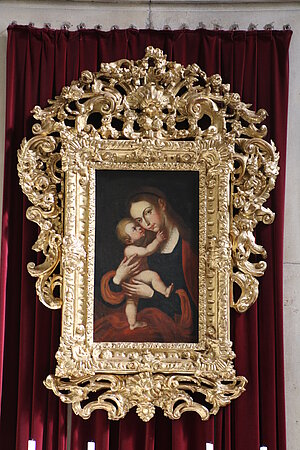 Gnadenbild Mariahilf, seit 1690 in der Pfarrkirche; Rahmen Mitte 18. Jahrhundert