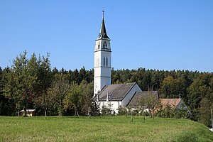 Steinpart, Filial- und Wallfahrtskirche Maria Steinparz, 1857 Baubeginn, Turm 1898-1904