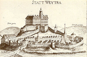 Weitra, Kupferstich von Georg Matthäus Vischer, aus: Topographia Archiducatus Austriae Inferioris Modernae, 1672