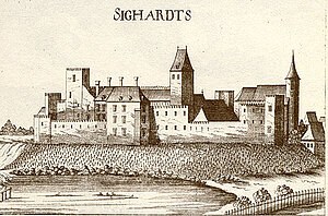 Schloss Groß-Siegharts, Kupferstich von Georg Matthäus Vischer, aus: Topographia Archiducatus Austriae Inferioris Modernae, 1672