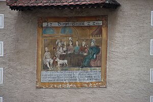 Spitz, Obere Gasse Nr. 1, ehem. Bürgerspital, Gleichnis vom reichen Prasser und armen Lazarus
