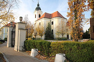 Biedermannsdorf, Pfarrkirche hl. Johannes der Täufer, 1727-1728 von Franz Jäckl errichtet