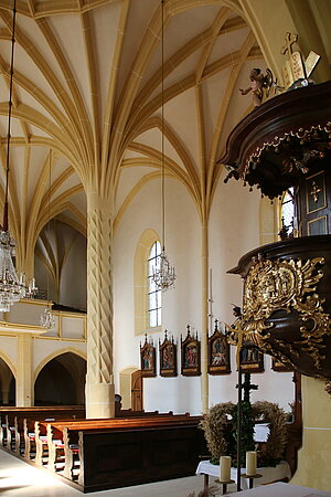 Haidershofen, Pfarrkirche hl. Severin, spätgotische Hallenkirche, 2. Viertel 15. Jh.